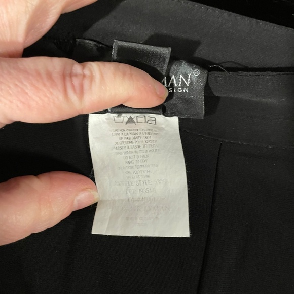 Frank Lyman Size 10 Wide Black Pants - Picture 5 of 5